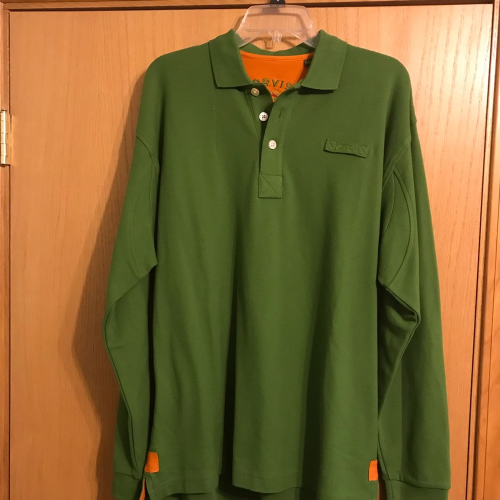 Orvis Green Long Sleeve Polo